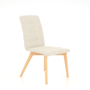 Downtown Natural Washed Side Chair with TW Fabric