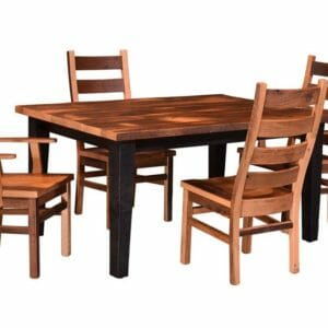 Almanzo 5 Piece Two-Tone Black Set with Arm Chairs