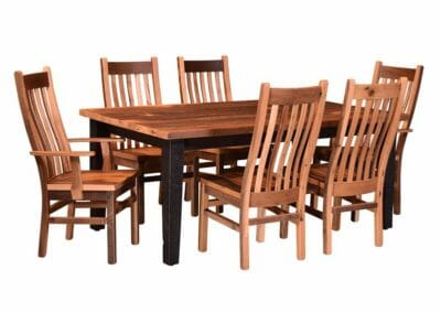 Almanzo 7 Piece Two-Tone Black Set with Arm Chairs