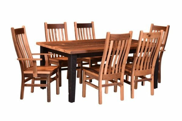 Almanzo 7 Piece Two-Tone Black Set with Arm Chairs