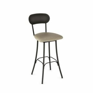 Bean 41568 Stool with Upholstered Seat and Metal Backrest By Amisco-0