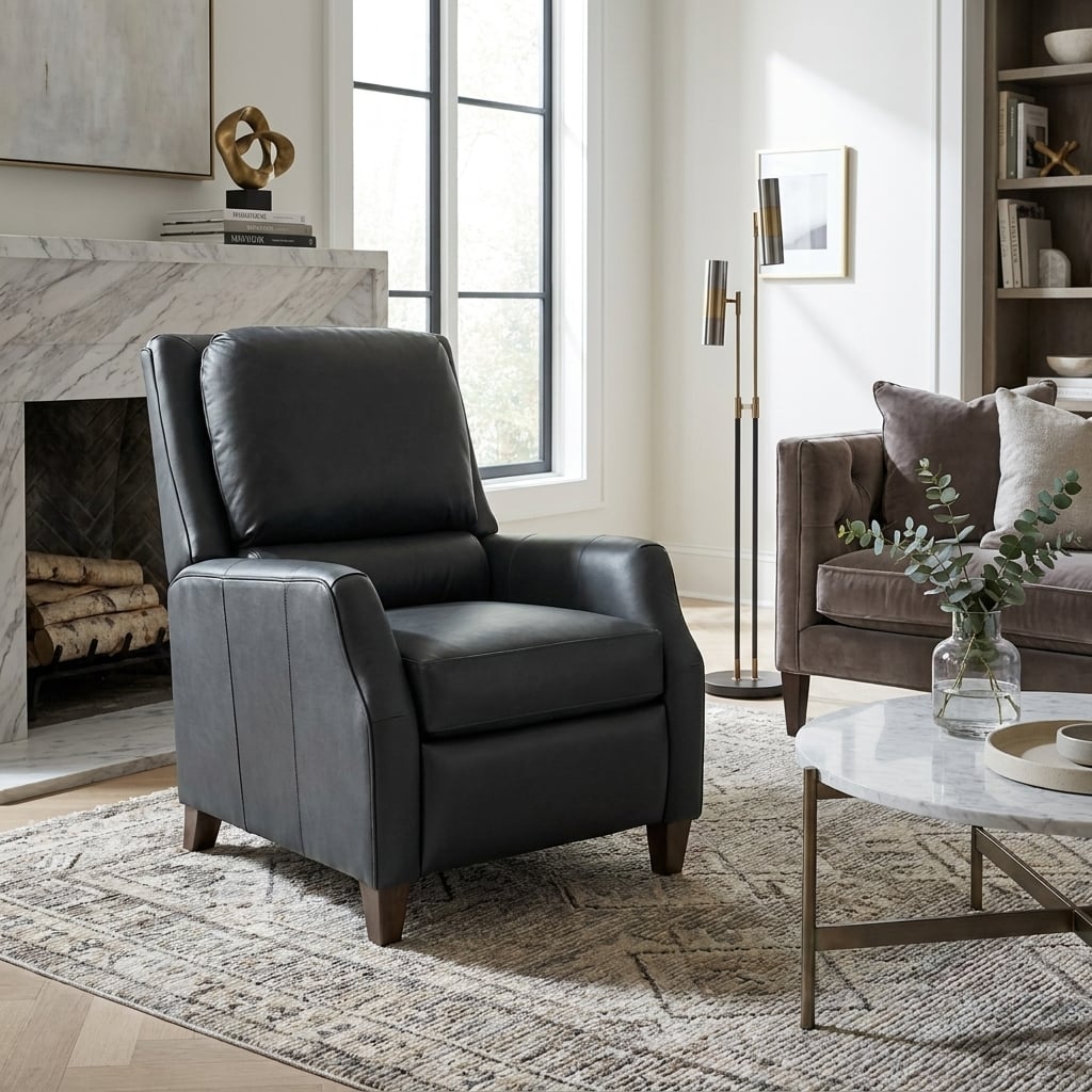 Product_in_Transitional_Living_Room_roominate (2) SM39C SMITH BROTHERS 722 GROUP PRESS BACK RECLINING CHAIR - Image 1