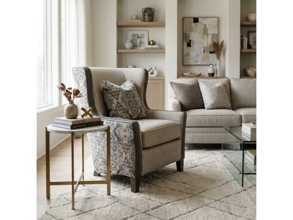 SM22C SMITH BROTHERS 825 CHAIR WITH INSET PILLOW