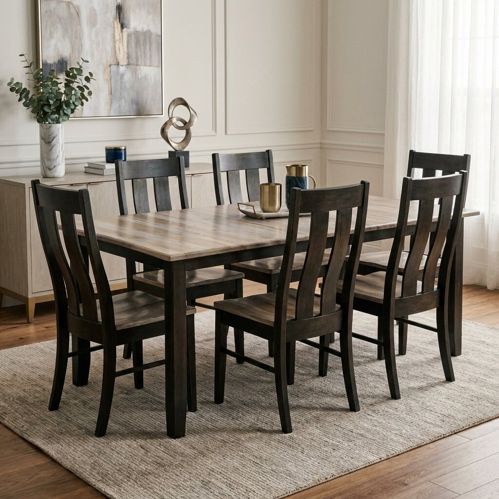 WG53 Mavin Wormy Maple 7 Piece Set with Bench
