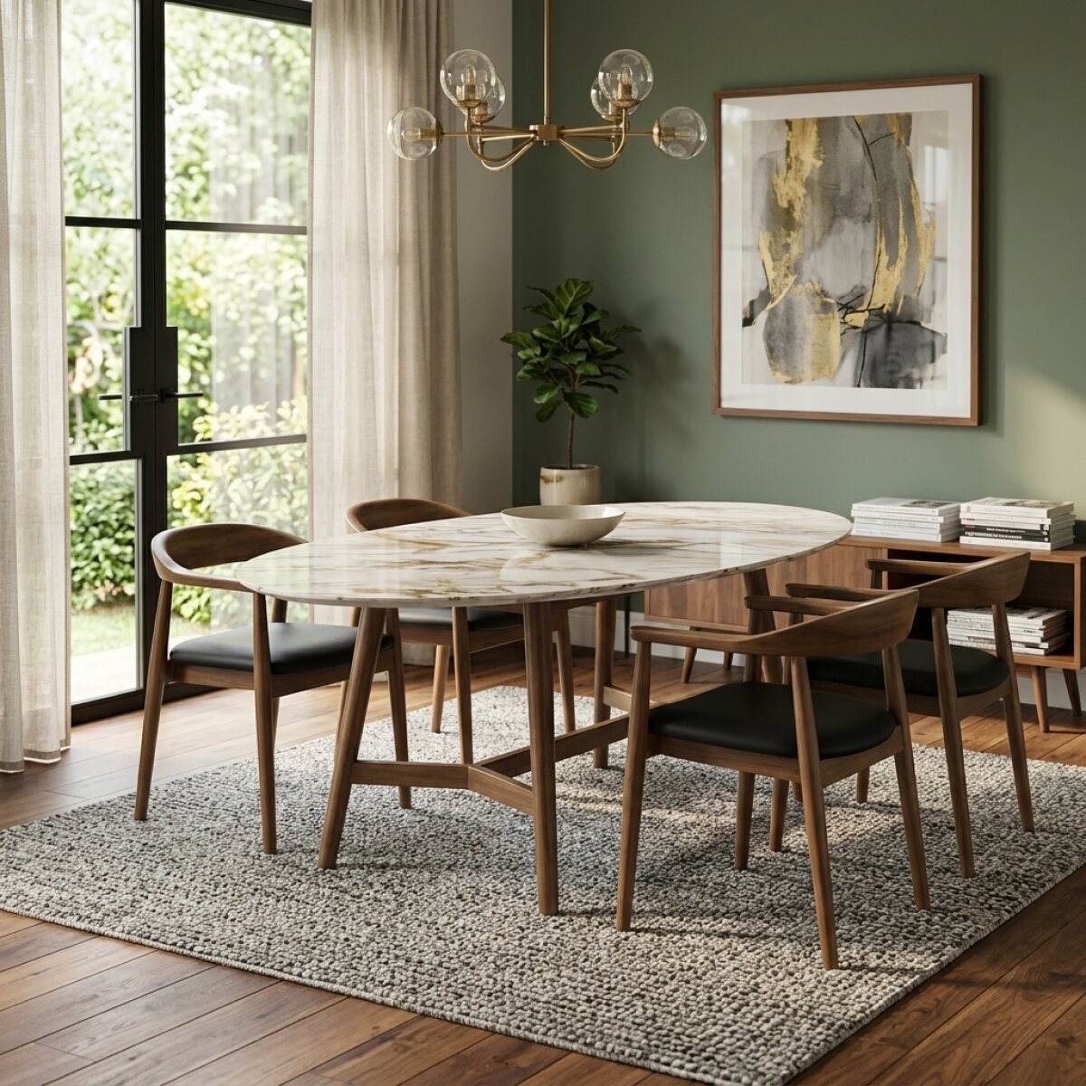 CA231 CANADEL DOWNTOWN OVAL PORCELAIN TABLE AND CHAIRS – Vinson