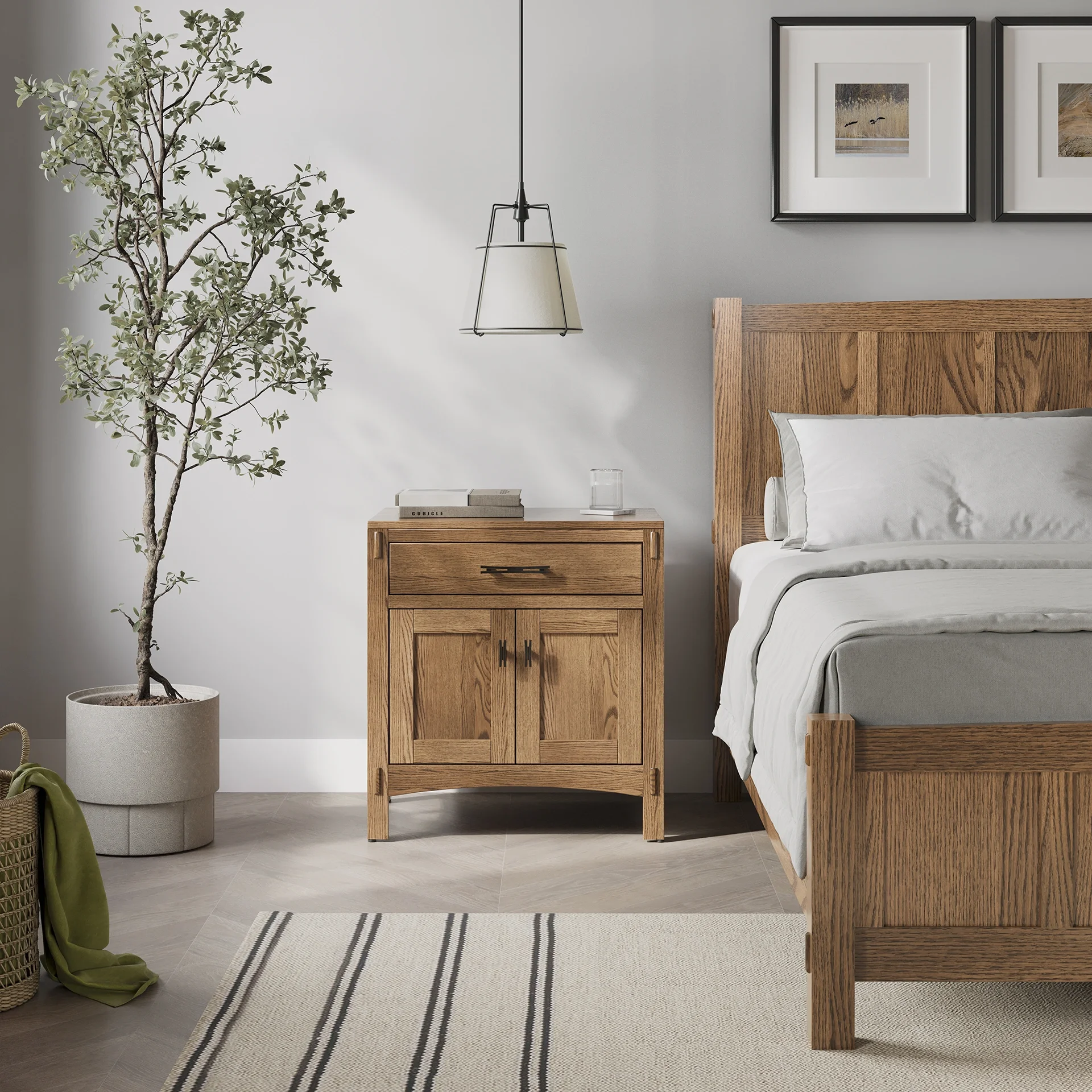 AmericanCraftsman_Oak_409Cocoa_view05_RGB American Craftsman Nightstand by Mavin Furniture - Image 1