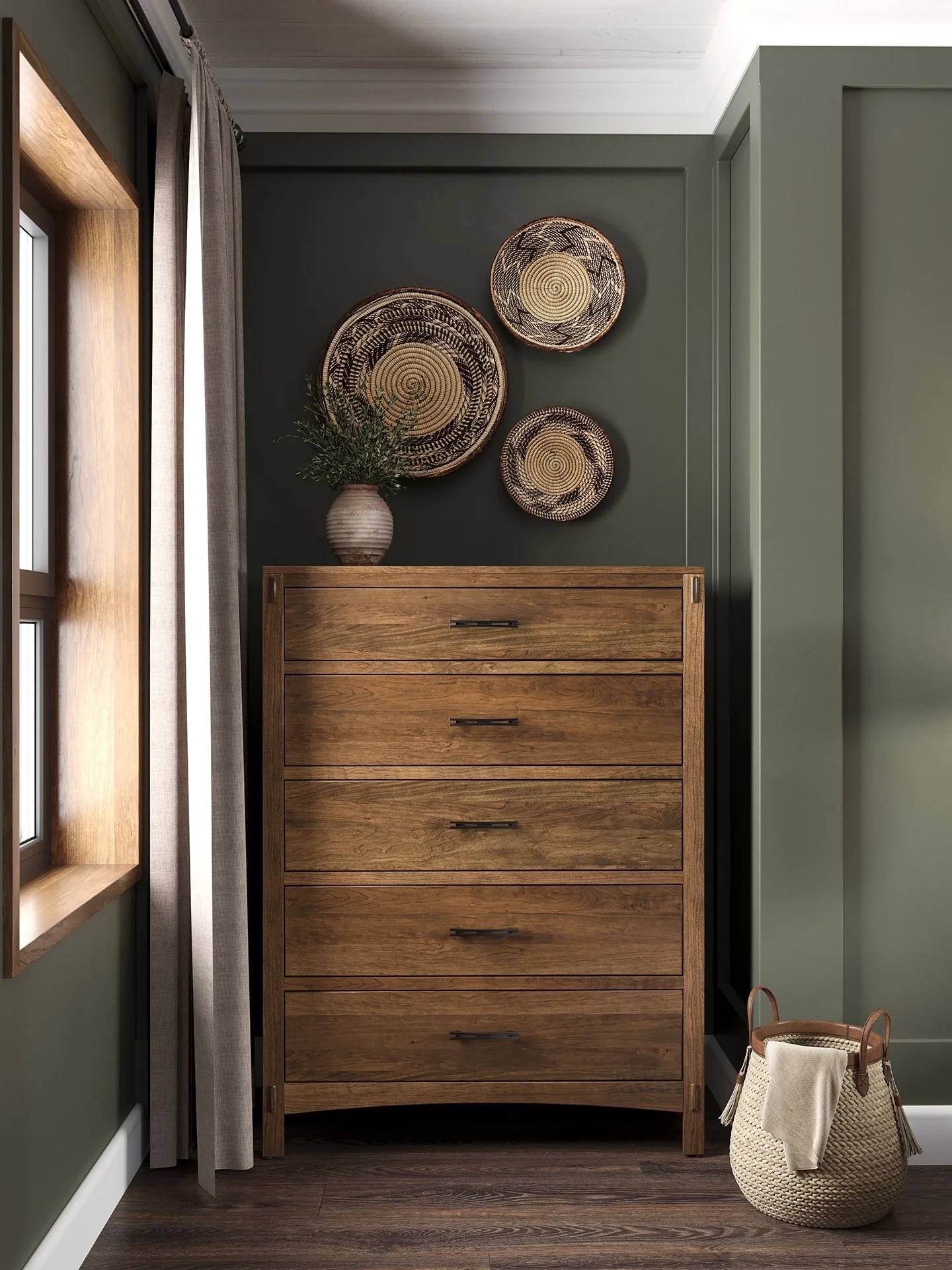 HP5_Bedroom_AmericanCraftsmanArtisan_RusticCherry_413Latte_view05_RGB American Craftsman Chest by Mavin Furniture - Image 1