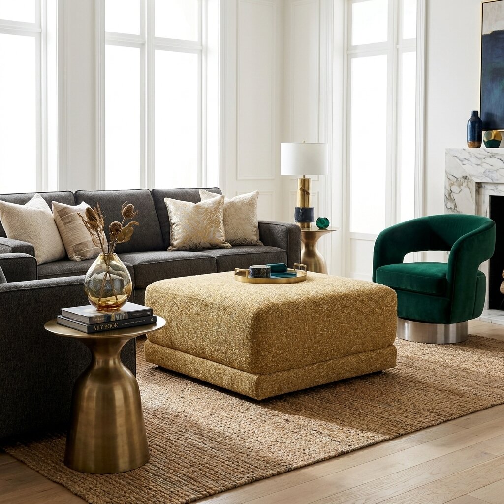 MY12OT Ottoman by Mayo Furniture