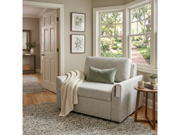 BT35C Z4 Knife Arm Twin Sleeper Chair by Bassett Furniture