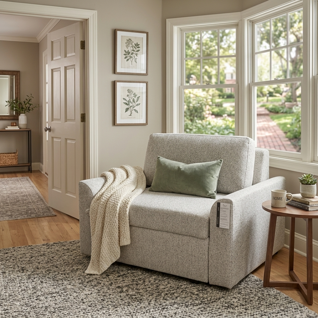 BT35C Z4 Knife Arm Twin Sleeper Chair by Bassett Furniture