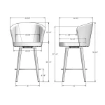 AO143C Benson Swivel Stool by Amisco - Image 3