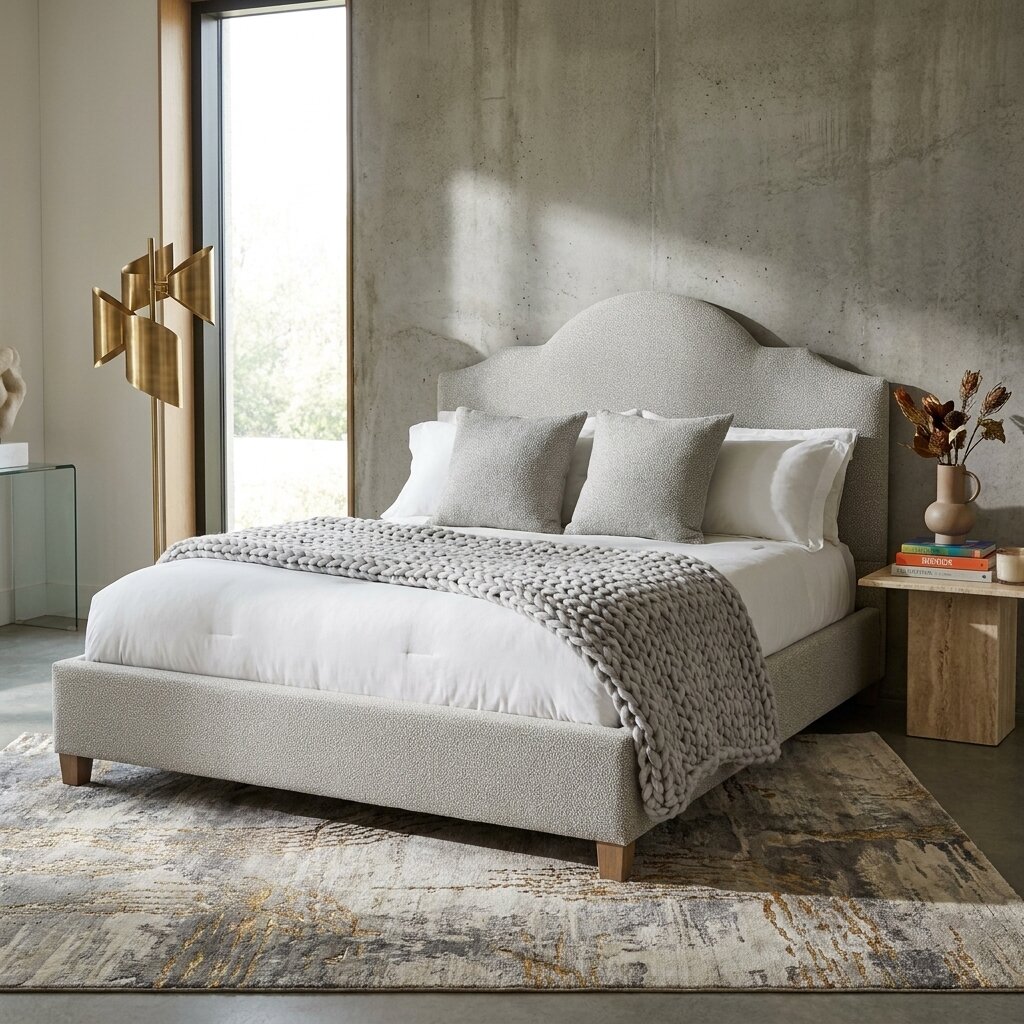 VB12KB Vaughan Bassett Tide & Timber Upholstered King Size Bed