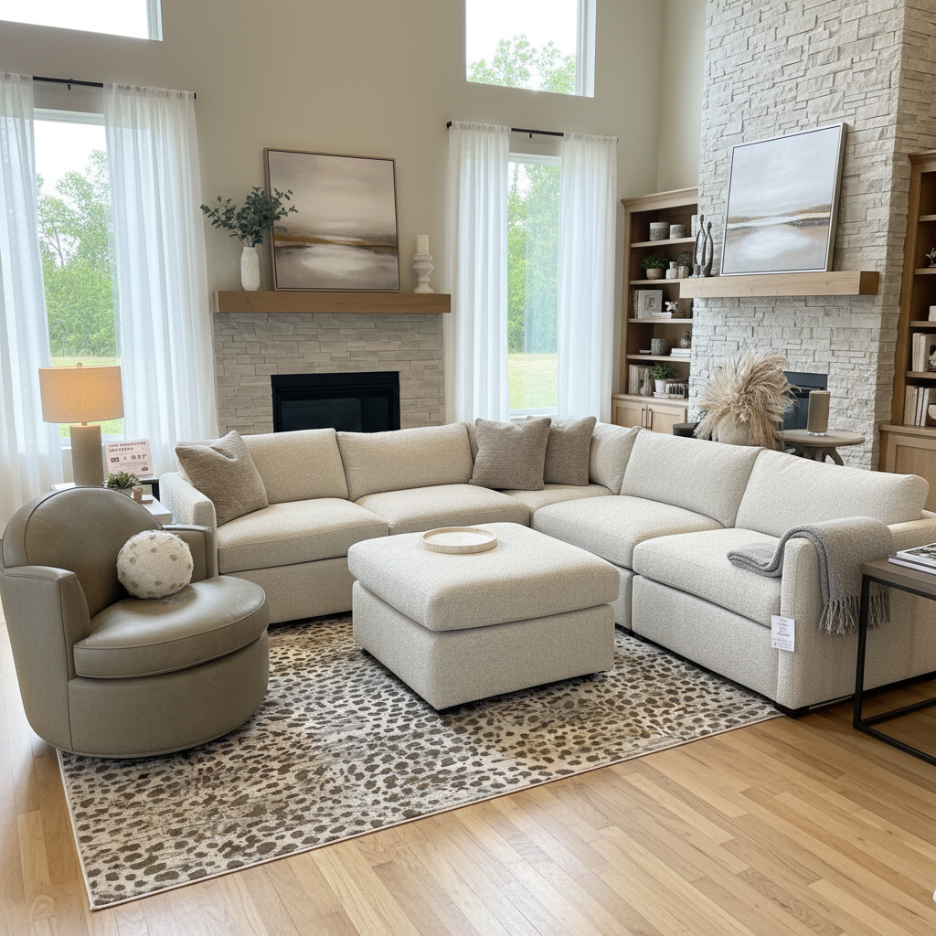 AJ35C AJ Designs Leather Swivel Chair