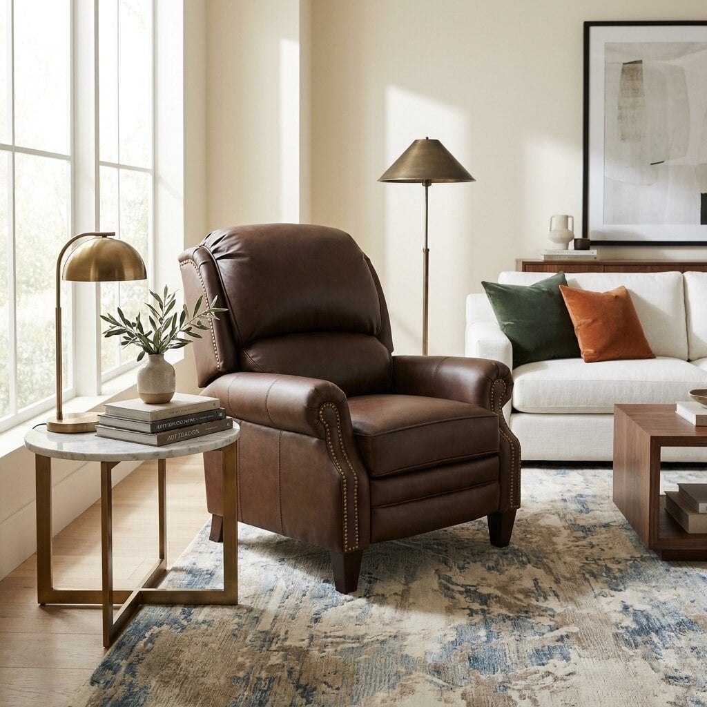 SM113C Smith Brothers 710 Pressback Reclining Chair