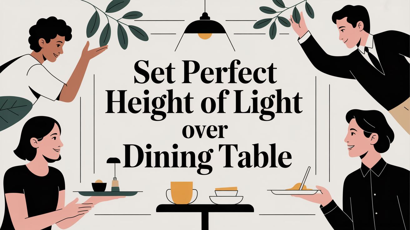 Height Of Light Over Dining Table Dining Illustration