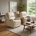 SM117C Smith Brothers Motorized Swivel Glider Reclining Chair - Image 2