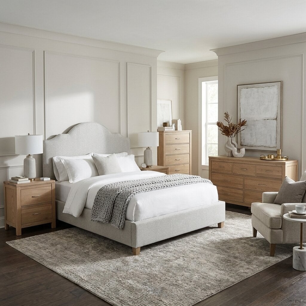 VB12_Bedroom_Group_in_Transitional_Bedroom_roominate VB12 Vaughan Bassett Tide & Timber bedroom group - Image 1