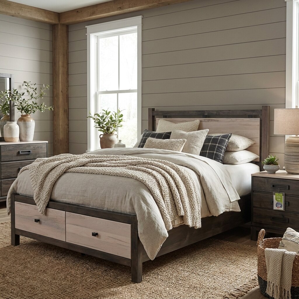 WG86 Queen Bed and Nightstand