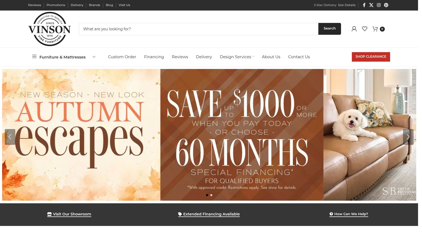 Screenshot from https://vinsonfinefurniture.com